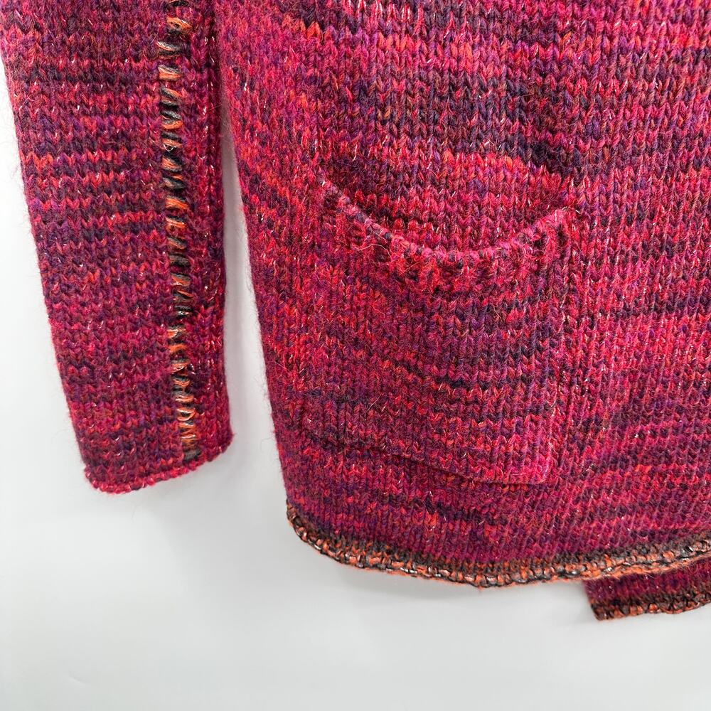 Zadig & Voltaire Daphnee Pegasus Open Cardigan Alpaca Blend in Red Marled Size S - Picture 8 of 13